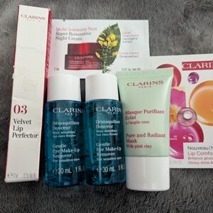 Clarins Skincare and Makeup Remover Set With Velvet Lip !! BUNDLE!!